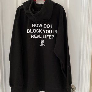 Linda Finegold " Assholes Live Forever " Hooded Sweatshirt Sz XXXL